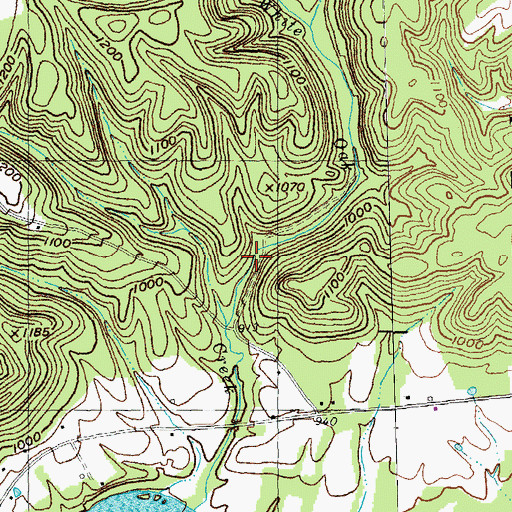 Topographic Map of White Oak School, KY