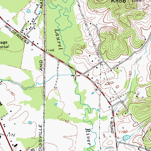 Topographic Map of Whitley Branch, KY