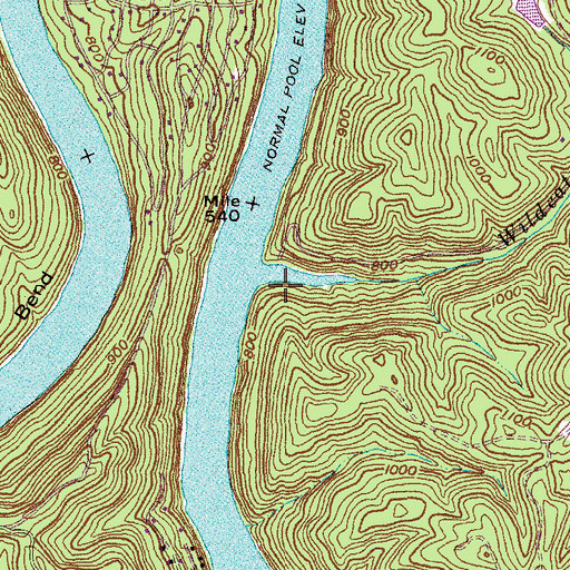 Topographic Map of Wildcat Branch, KY