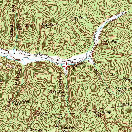 Topographic Map of Wills Hollow, KY
