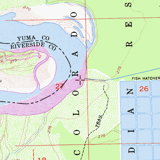 Topographic Map of Goodman Slough, AZ