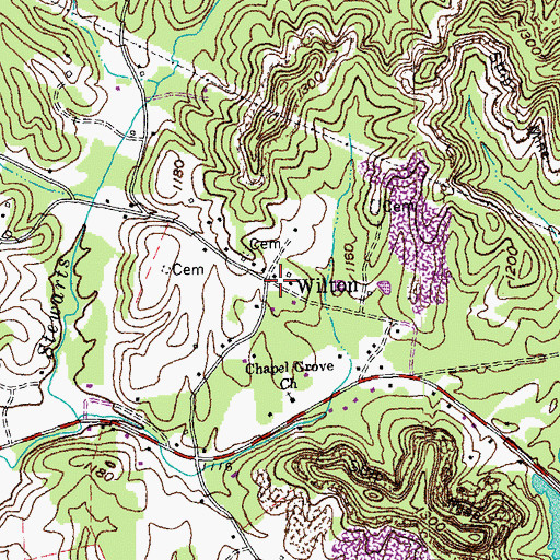 Topographic Map of Wilton, KY