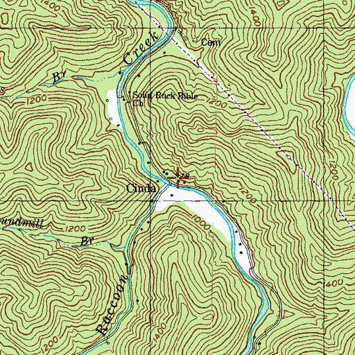 Topographic Map of Wolf Creek, KY