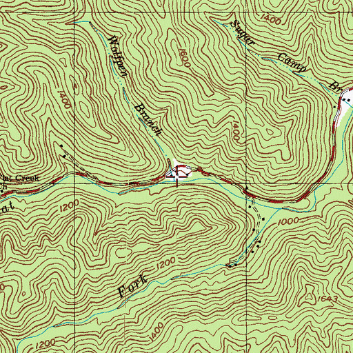 Topographic Map of Wolfpen Branch, KY