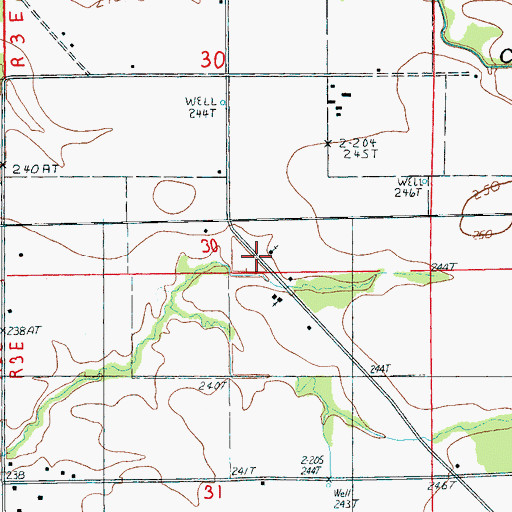 Topographic Map of Manns Church, AR