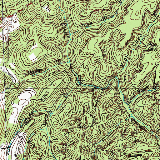 Topographic Map of Worley Branch, KY