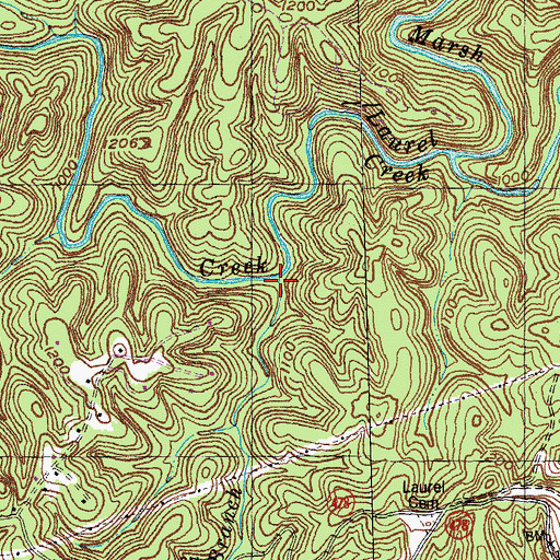Topographic Map of Wright Branch, KY