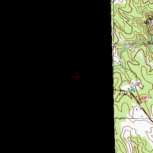 Topographic Map of Youngs Chapel Baptist Church, KY
