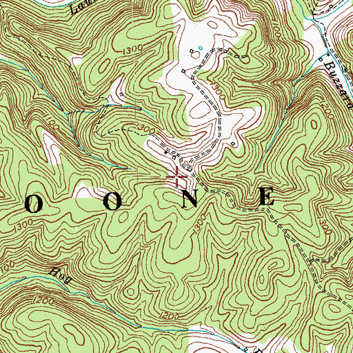 Topographic Map of Daniel Boone National Forest, KY