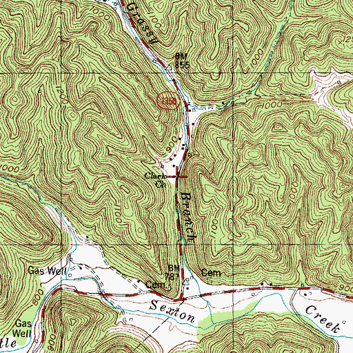 Topographic Map of Chaple Baptist Church, KY