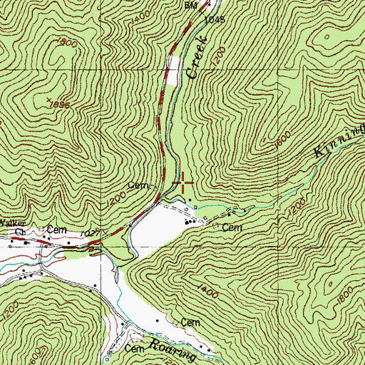 Topographic Map of Mission School, KY
