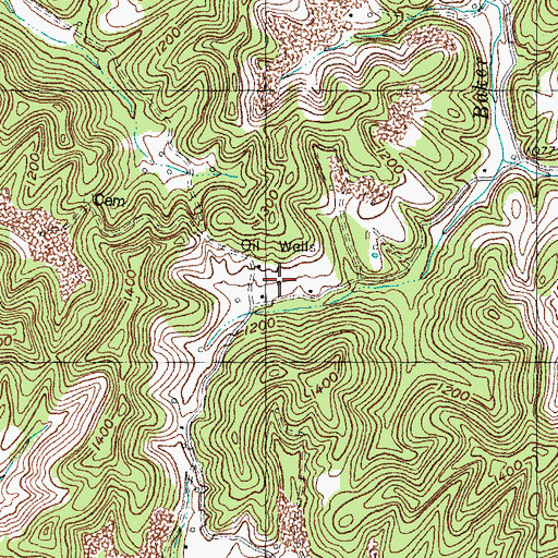 Topographic Map of Hammons Hill School, KY