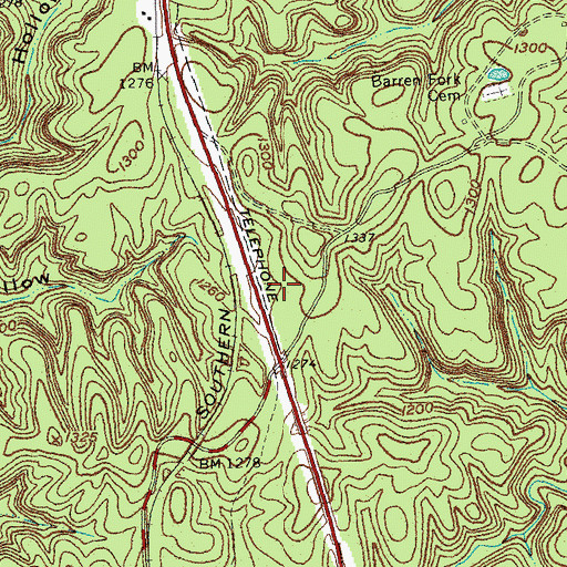 Topographic Map of Stearns District Ranger Office, KY