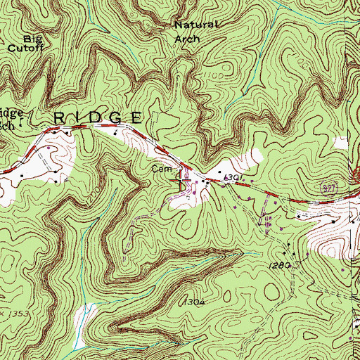 Topographic Map of Day Ridge Church, KY