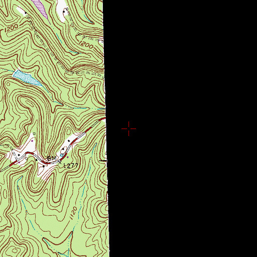Topographic Map of Mill Creek Church, KY