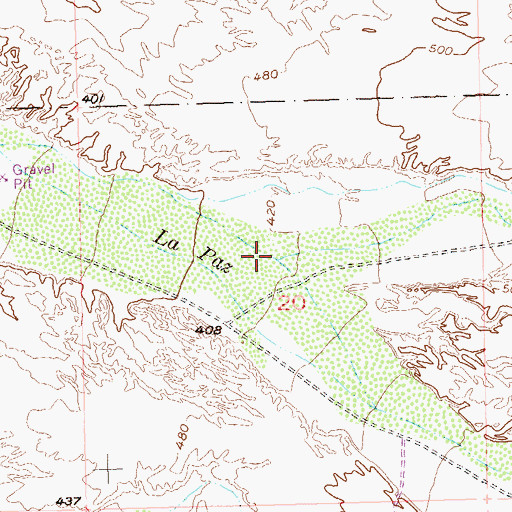 Topographic Map of Goodman Wash, AZ