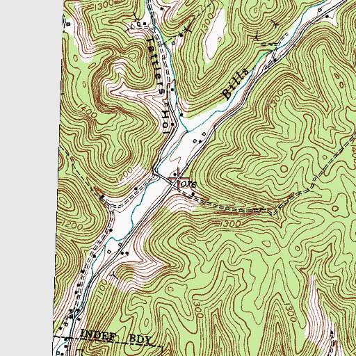 Topographic Map of McKee School, KY
