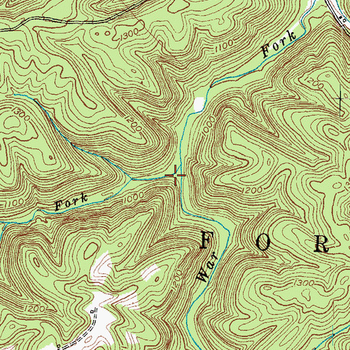 Topographic Map of Steer Fork, KY