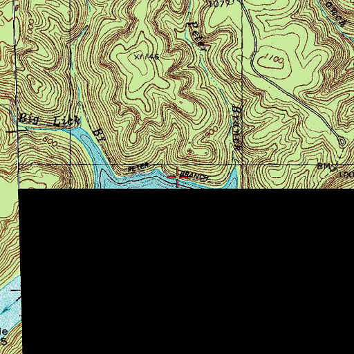 Topographic Map of Peter Branch Trail, KY