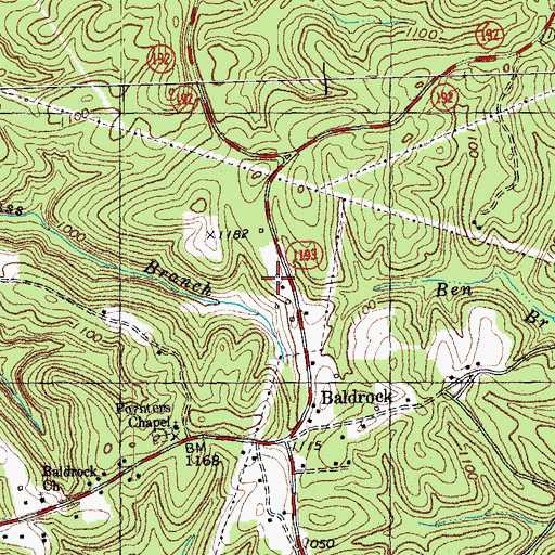 Topographic Map of Baldrock Conservation Center, KY