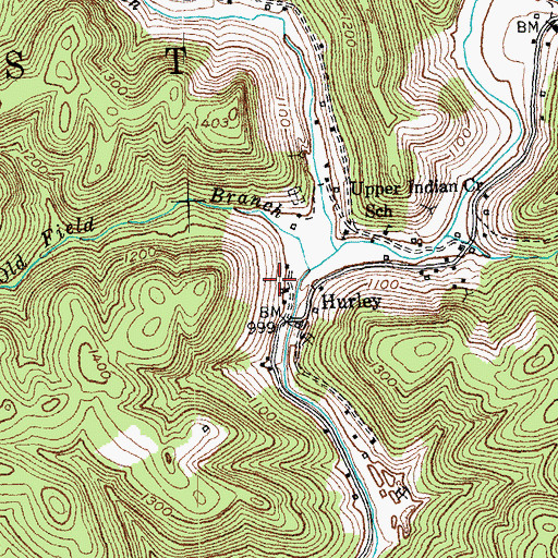 Topographic Map of Old Field Branch, KY