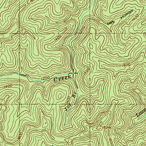 Topographic Map of Joe Branch, KY