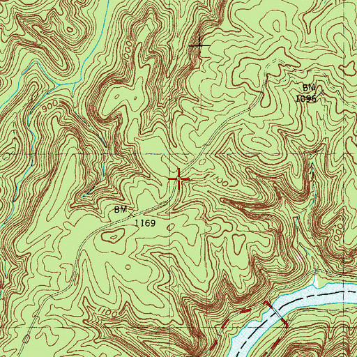 Topographic Map of George Barnett Ridge, KY