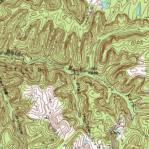 Topographic Map of Flat Hollow, KY