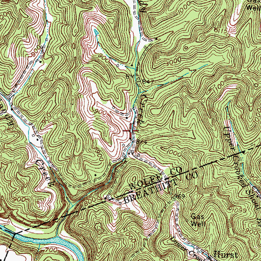 Topographic Map of Bloody Creek School, KY