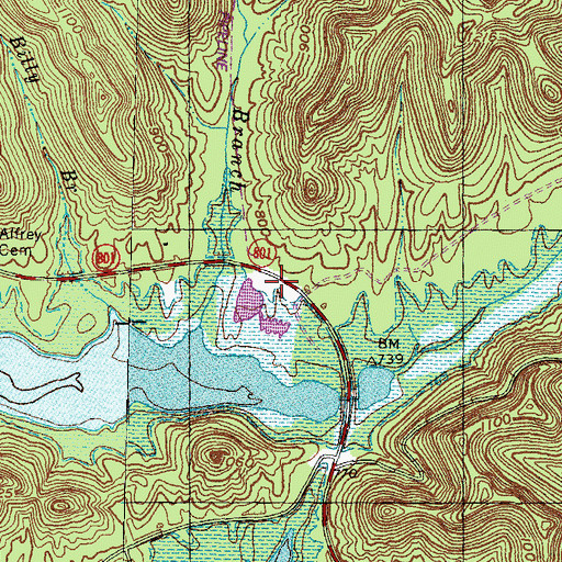 Topographic Map of Shallow Flats Fishing Point, KY