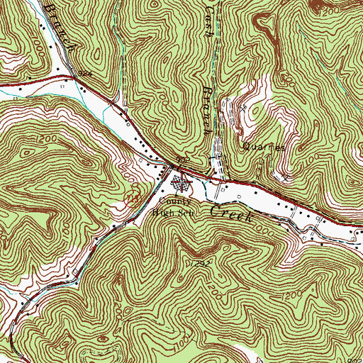 Topographic Map of Menifee County High School, KY