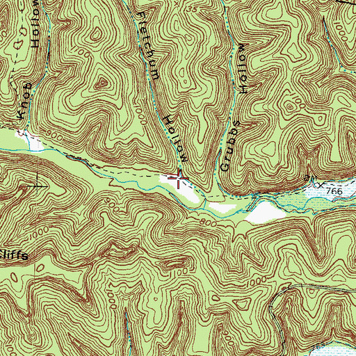 Topographic Map of Buck Creek Trail, KY