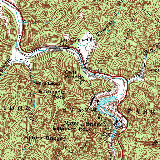 Topographic Map of Whittleton Campground, KY