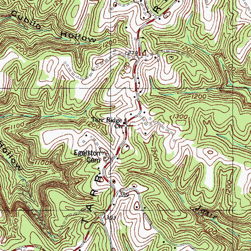 Topographic Map of Tarr Ridge Church, KY
