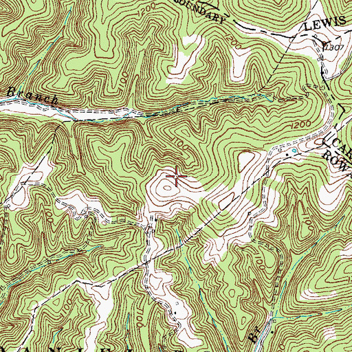 Topographic Map of Dry Branch Conneoter Trail, KY
