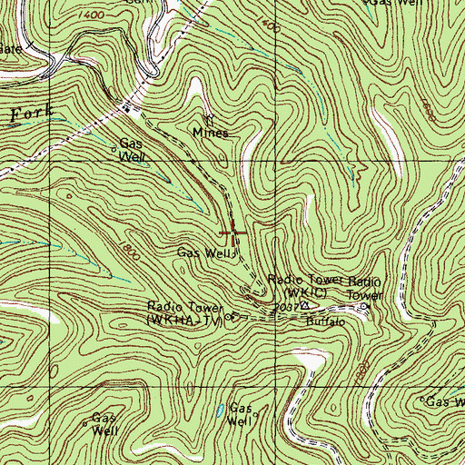 Topographic Map of WKHA-TV Tower, KY