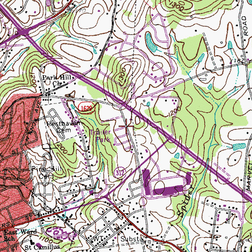 Topographic Map of Henry Field (historical), KY