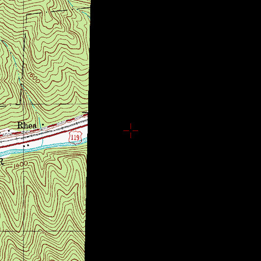Topographic Map of Harlan Airport (historical), KY