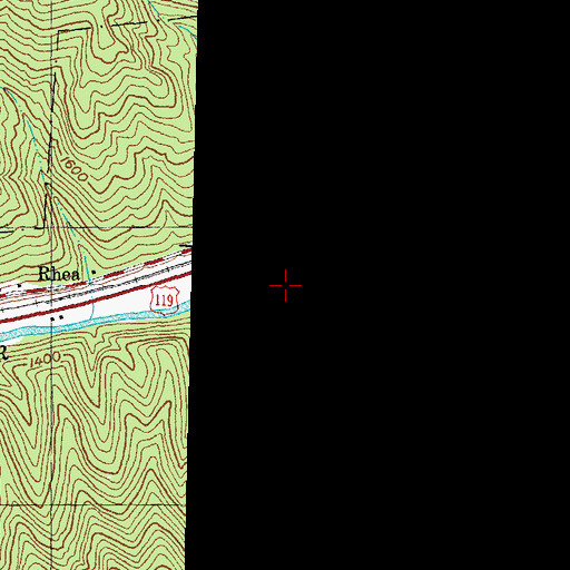 Topographic Map of Harlan Airport (historical), KY