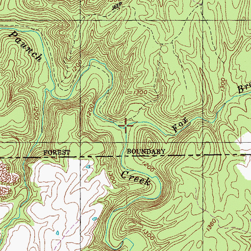 Topographic Map of Fox Branch, KY