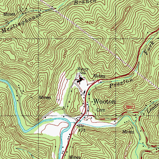 Topographic Map of Muncy School, KY