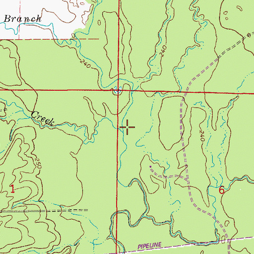 Topographic Map of Marlow Creek, AR