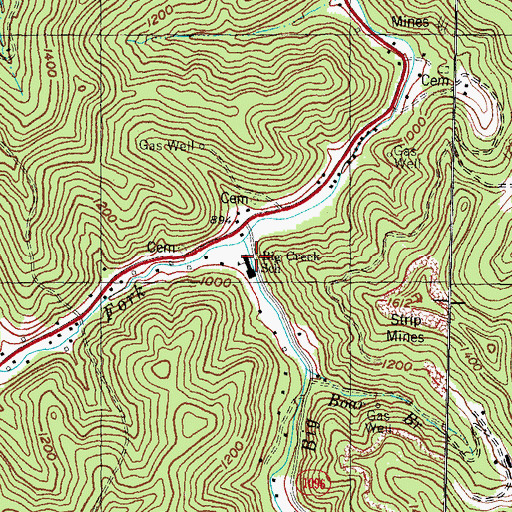 Topographic Map of Big Creek Elementary School, KY