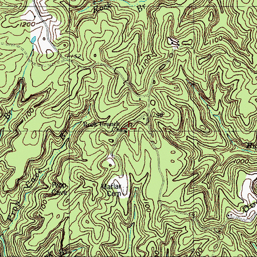 Topographic Map of Rock Branch Church, KY