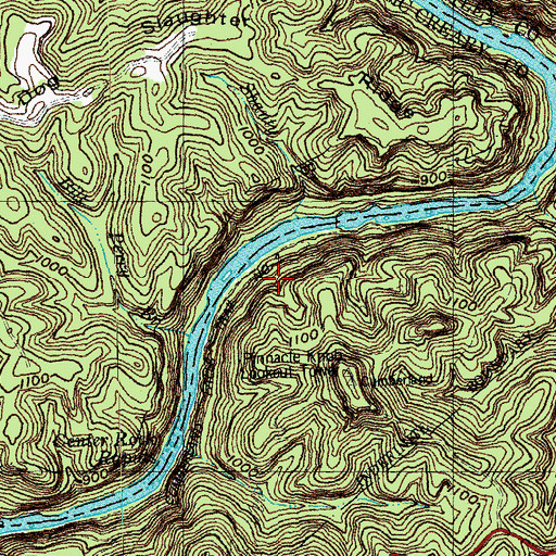 Topographic Map of Cumberland Falls Trail Number Two, KY