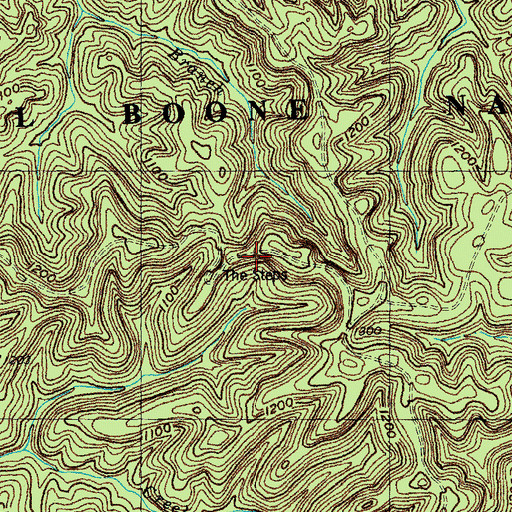 Topographic Map of The Steps, KY