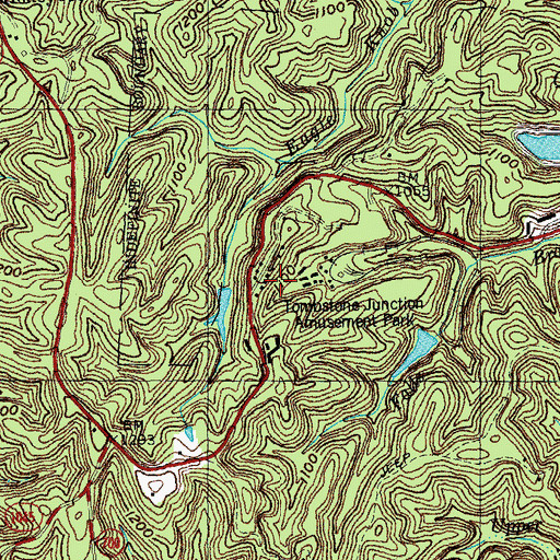 Topographic Map of Tombstone Junction Amusement Park, KY