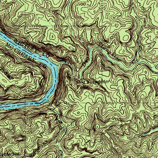 Topographic Map of Dog Slaughter Falls, KY