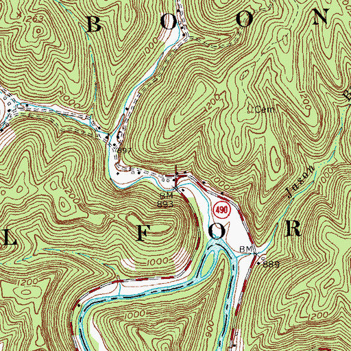Topographic Map of Lamero Post Office (historical), KY