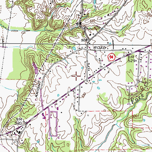 Topographic Map of Calloway County, KY